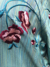 Load image into Gallery viewer, Ferrah Floral Embroidered Silk Blouse