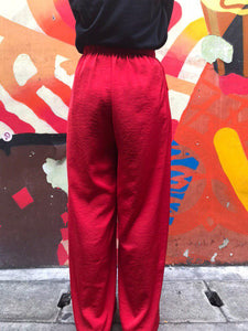 Viscose Palazzo Pant in Royal Red